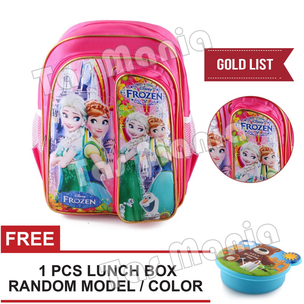 PTS -Ransel Sekolah Anak Perempuan Karakter - Dynamic Two .PT - PINK + FREE Lunch Box