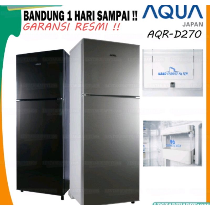 kulkas murah Aqua Sanyo 2 pintu aqr d 270 (khusus Bandung dan Cimahi)