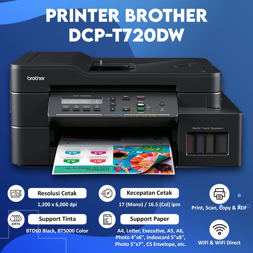 Printer Brother T220 T420w T520w T720dw New Printer Print Scan Copy