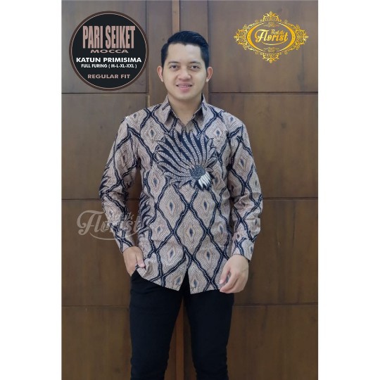 Damar Langit Kemeja Batik Pria Lengan Panjang Batik Pria Lengan Panjang Kemeja Batik Pria By Gba