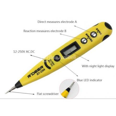 Tespen Digital Lampu Ac-Dc/ Obeng Testpen Listrik Light Tester Sin-Ter51 Kualitas Baik