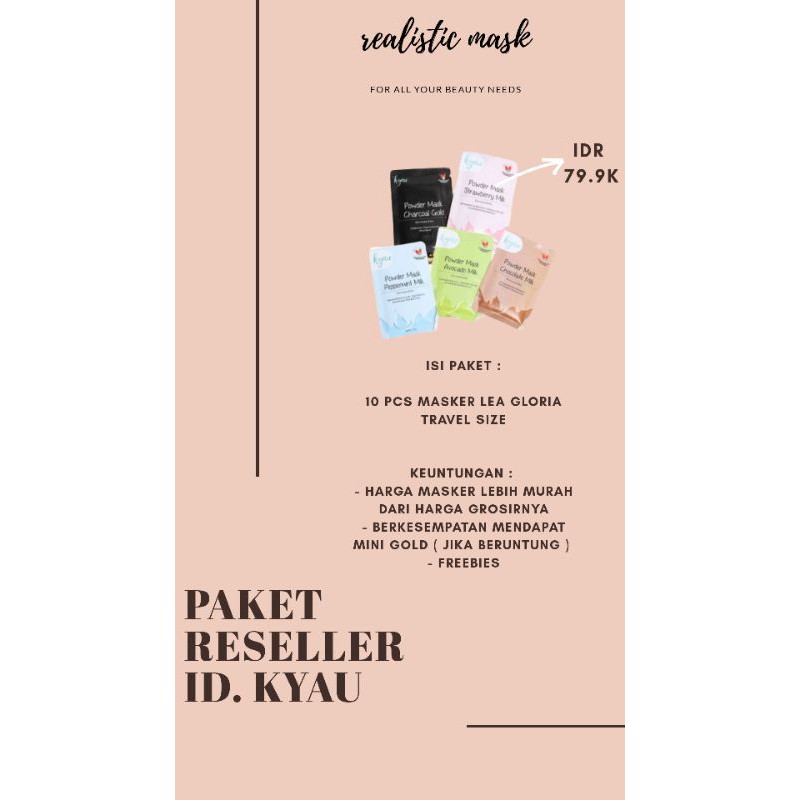 PAKET RESELLER MASKER PEEL OFF ID.KYAU [ BPOM ]