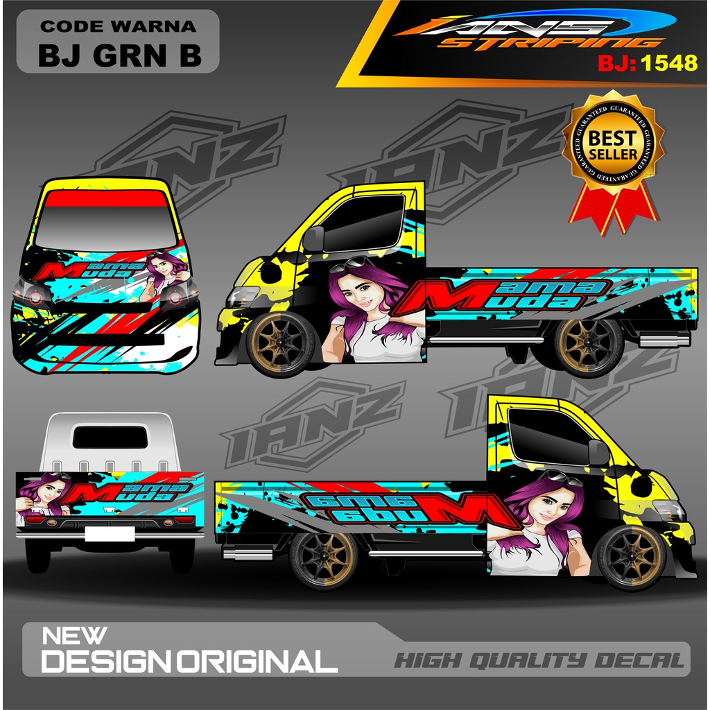 DECAL STIKER GRANMAX FREE REQUEST / VARIASI STIKER FULL BODY / STIKER PICK UP / STICKER GRANMAX