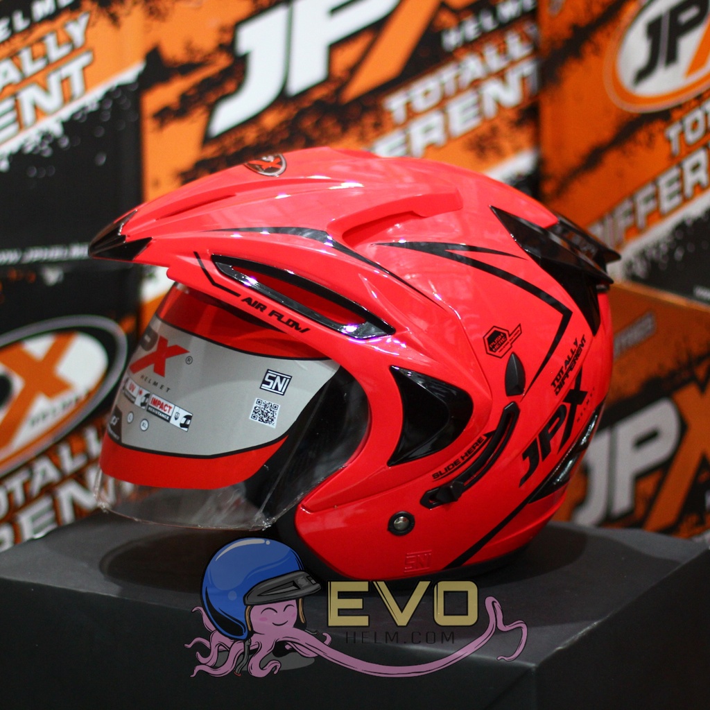 HELM JPX HALFFACE_JPX SUPREME - PINK MAGENTA / BLACK ( ONGKIR 2KG) JPX HALFFACE JPX SUPREME