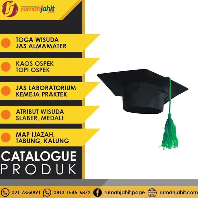 Cuci Gudang Awal Tahun TOPI TOGA WISUDA / TOPI WISUDA / TOPI TOGA DEWASA / TOGA MAHASISWA - Hitam