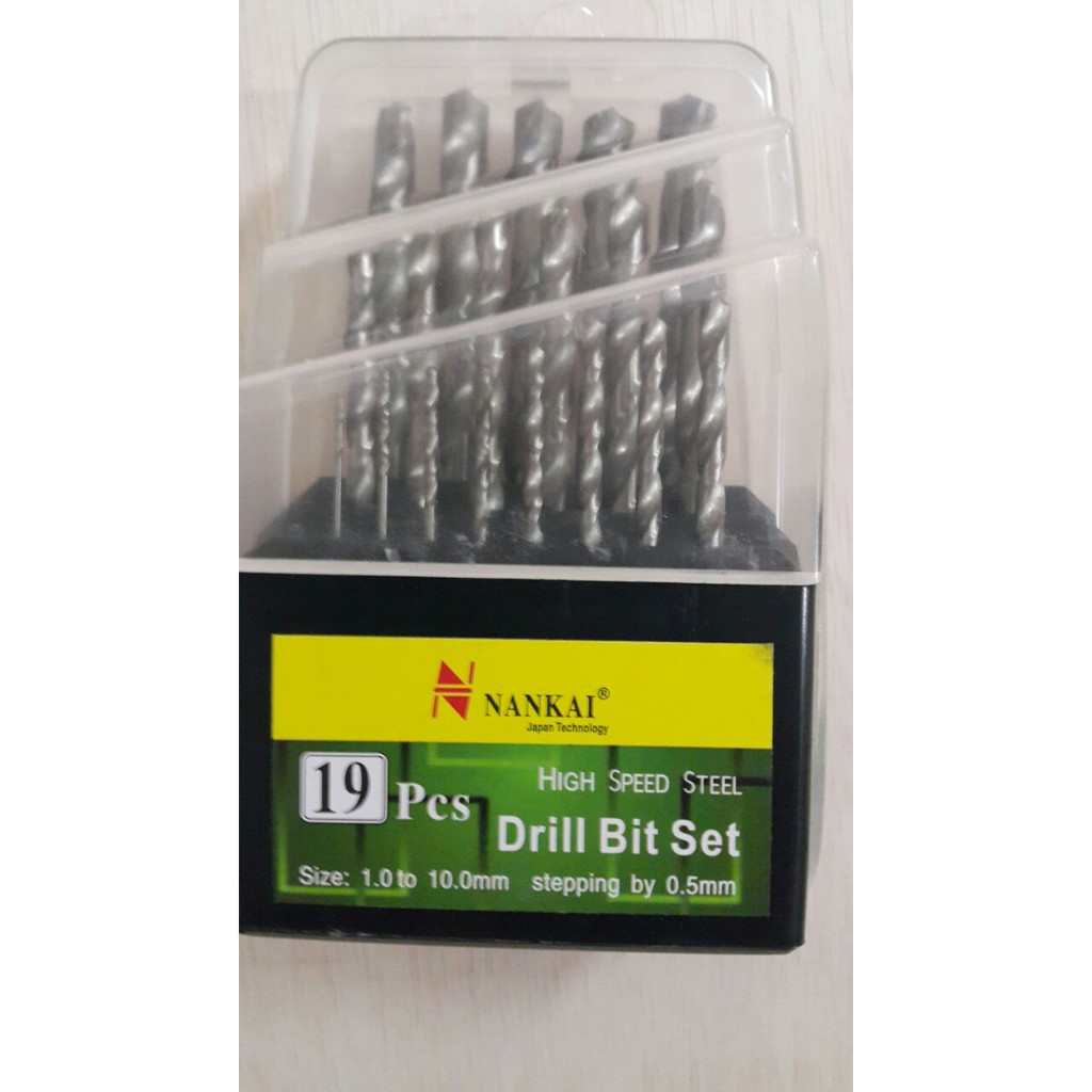 NANKAI DRILL BIT SET 19 PCS / MATA BOR BESI SET 19PCS