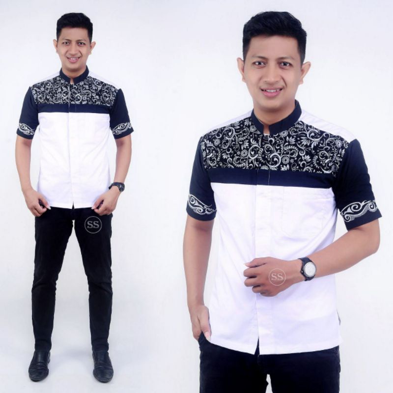 Baju Koko Kombinasi Batik Size M, L, XL ( ORIGINAL )