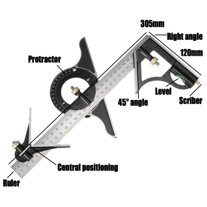 

Penggaris Siku L Waterpass Kombinasi Square Ruler Sudut Presisi Air Best Seller