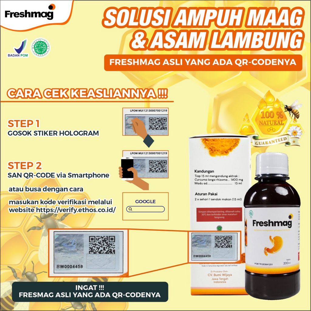 Freshmag | 100% Original Herbal Alami Atasi Masalah Lambung Gerd Infeksi Lambung Magh Maag Kronis Mual Muntah Penambah Nafsu Makan Jaminan Asli Distributor Aman Terpercaya Bpom Halal Fresh Maag Presmag Zestmag Isi 200ml