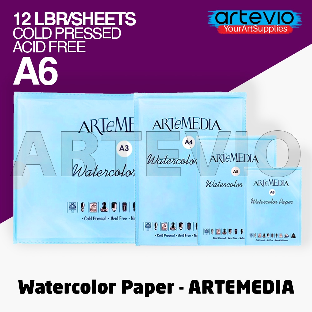 

Artemedia Watercolour Paper A6 - Alat Lukis - Kertas Cat Air