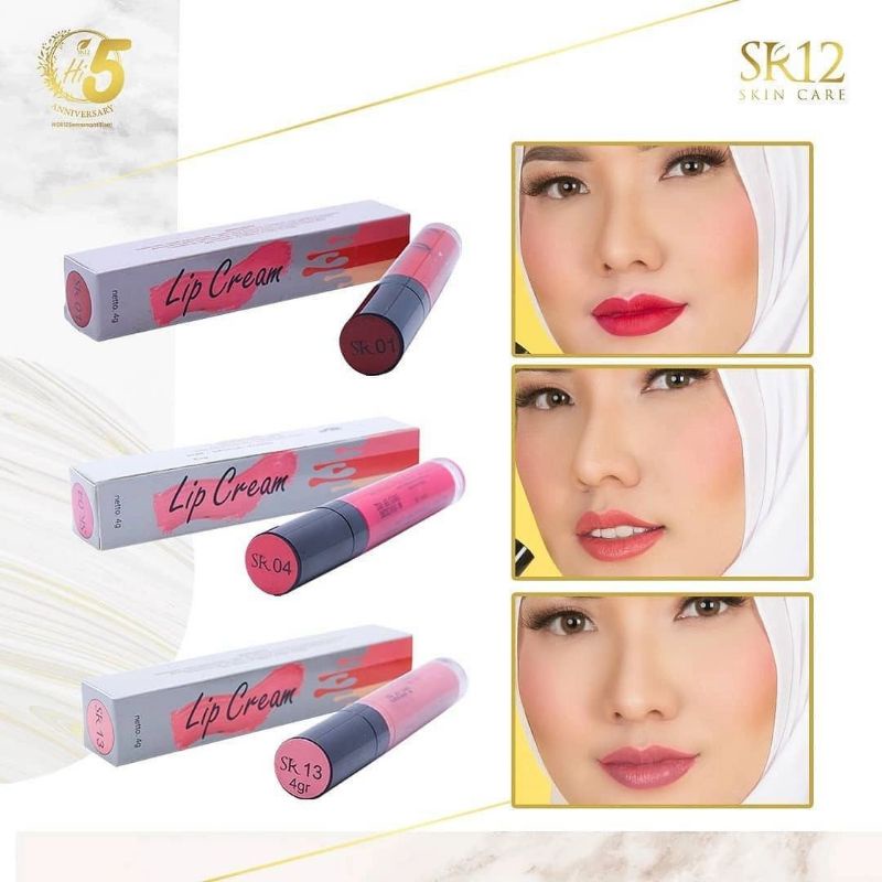 LIP CREAM MOIST SR12 BEBAS PARABEN..!! LIP KRIM LEMBUT &amp; NYAMAN DI BIBIR BERSTANDAR BPOM / KOSMETIK