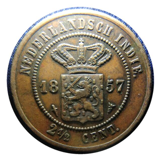 Koin 2½ cent tahun 1857