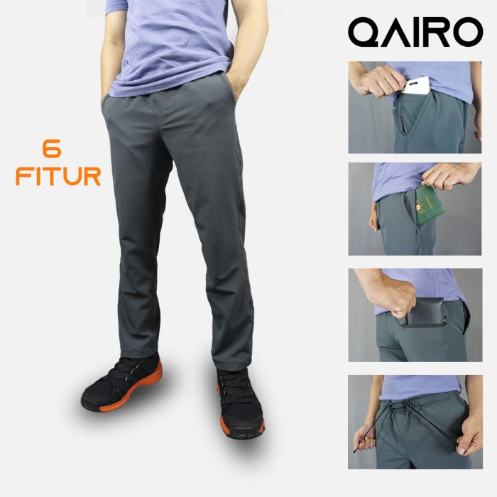 w011ww Cairo - Celana Panjang Quick Dry - Celana Gunung - Celana Outdoor Casu - Abu-Abu, S Nh02N5H