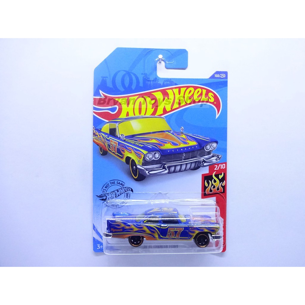 Hot Wheels 57 Plymouth Fury Biru Tampo Api No 57