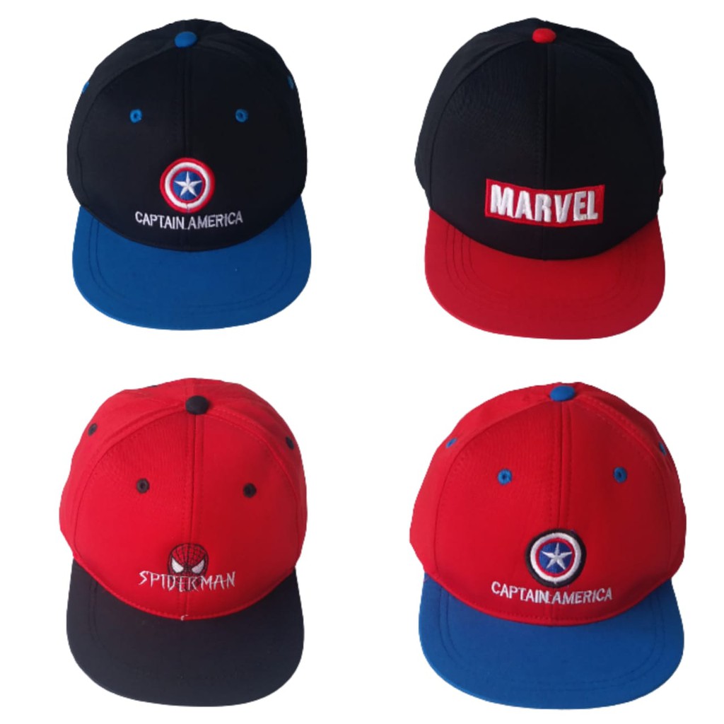 Plazababyku TOPI BASEBALL Topi Anak Lucu Model Superhero Usia 2 Sampai 6 Tahun Kualitas Terbaik