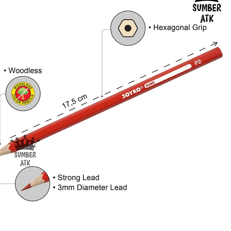 

Segerá.dápátkán⭐ Color Pencil / Pensil Warna Joyko CP-104 / 24 Warna ..,,.,,.,