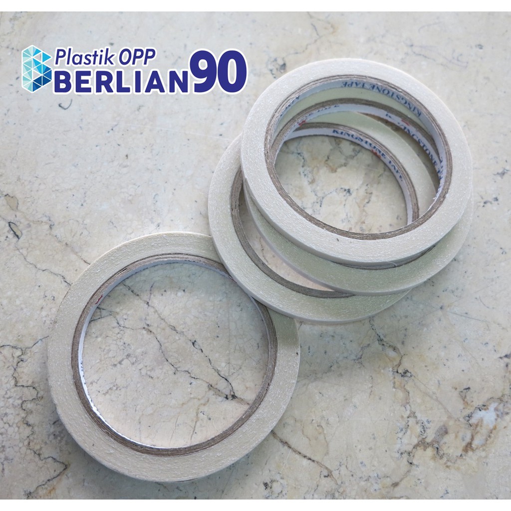 

Double Tape Cello 10mm Putih / Isolasi Double Tape 10 mm / Lakban Kertas 10mm
