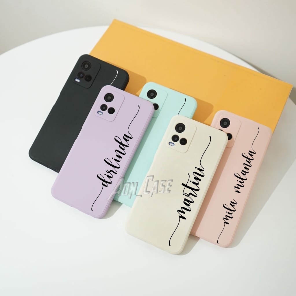 [Custom Case Nama] Softcase Macaron /For Opp*/Viv*/Realme/Xia*mi/Iph*ne/Samsung/Infinix/ Custom Case