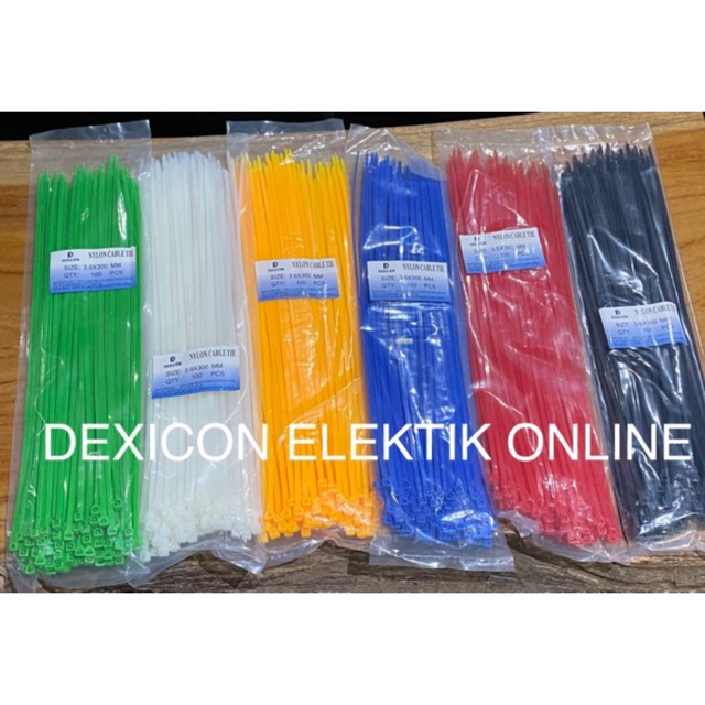 kabel ties 30 cm/cable ties/tali ties/lebar 3.6x300mm/ties grosir/kabel ties murah/kabel ties warna