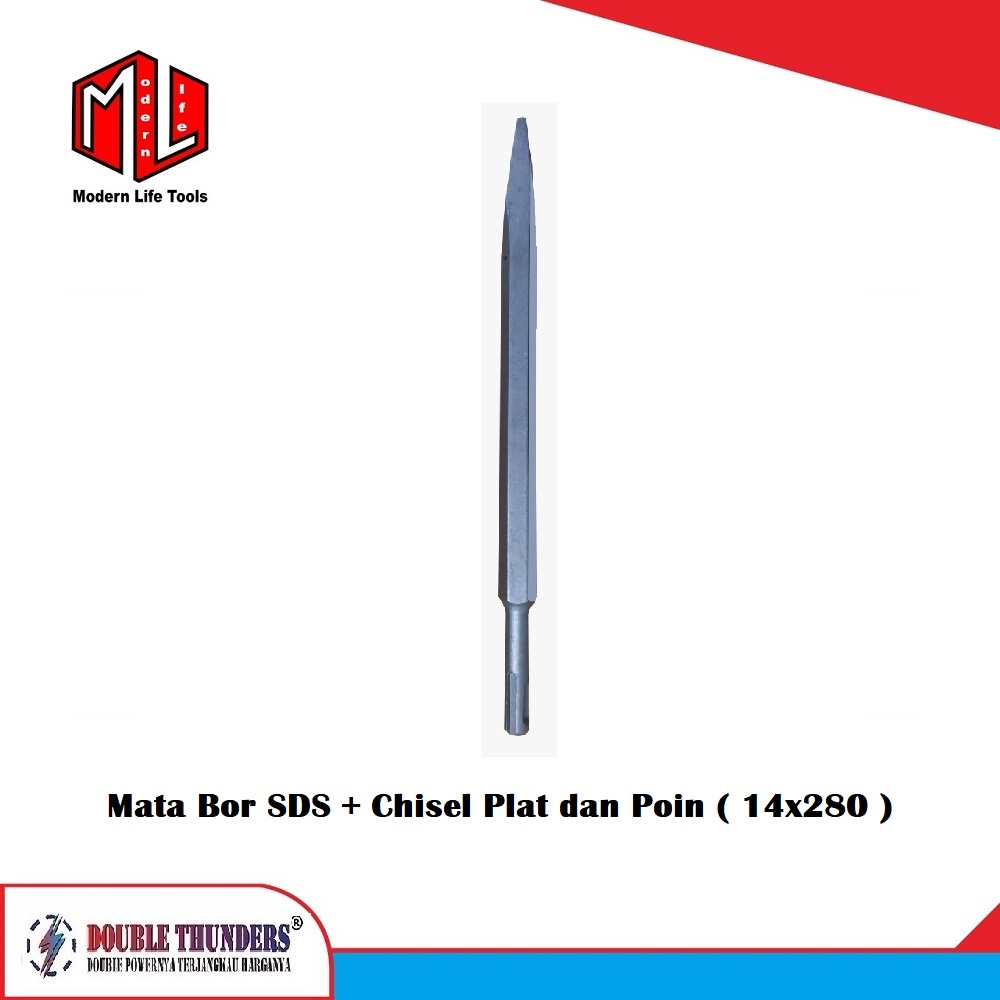 SDS Plus Mata Bor Bobok Pahat Tembok Beton SDS + Chisel ( 14x280 )