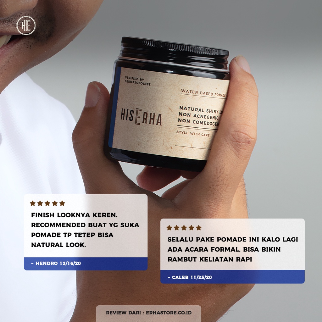 HIS ERHA Paket Pomade Rambut Pria 2 Pcs - Mattifying Clay + Waterbased