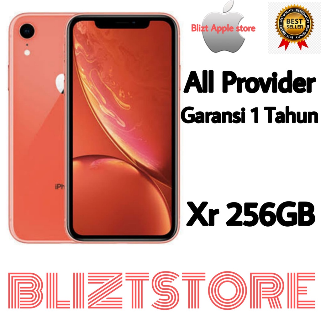 iPhone XR 256GB Fullset  All Sim Silent  Ori Ex inter Second Mulus100% 3utools All Green (Garansi 1 Tahun)