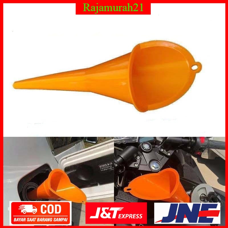 Carzkool Nozzle Corong Air Minyak Bensin Kendaraan Long Mouth Funnel - 7RRSCDOR - Orange