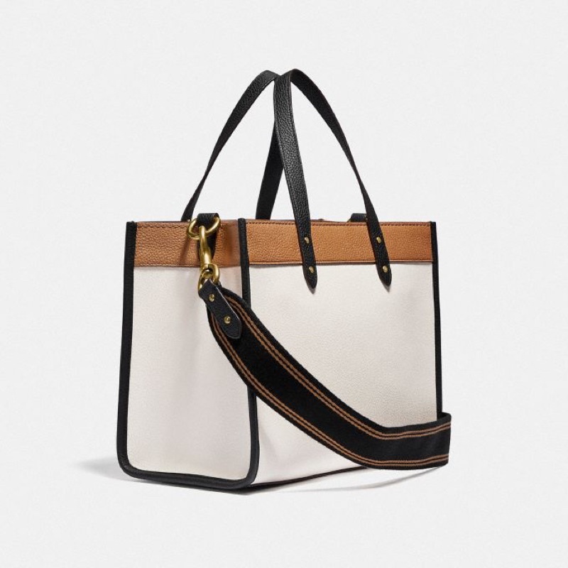 COACH FIELD TOTE 30 IN  BADGE COLORBLOCK IN SIGNATURE (0777)