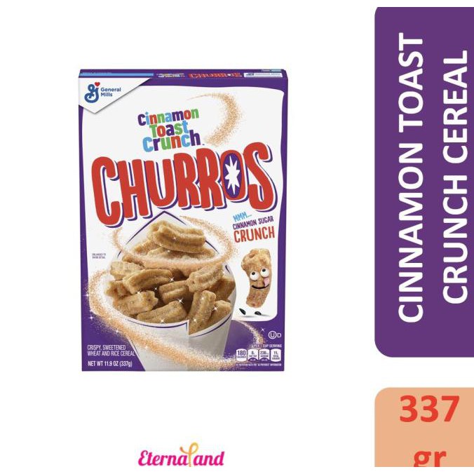 

SEDAP Cinnamon Toast Crunch CHURROS cereal - sereal cinnamon churros - 11.9 oz - 337 g RASA MANTAP
