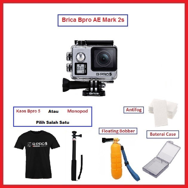 Paket Ultimate 36 in 1 Brica Bpro 5 AE Mark 2s Action Camera Original Garansi-2