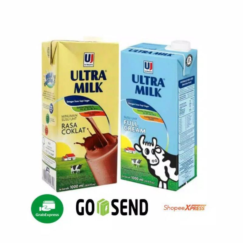 

Ultra Milk ukuran 750 ml dan 1 Liter