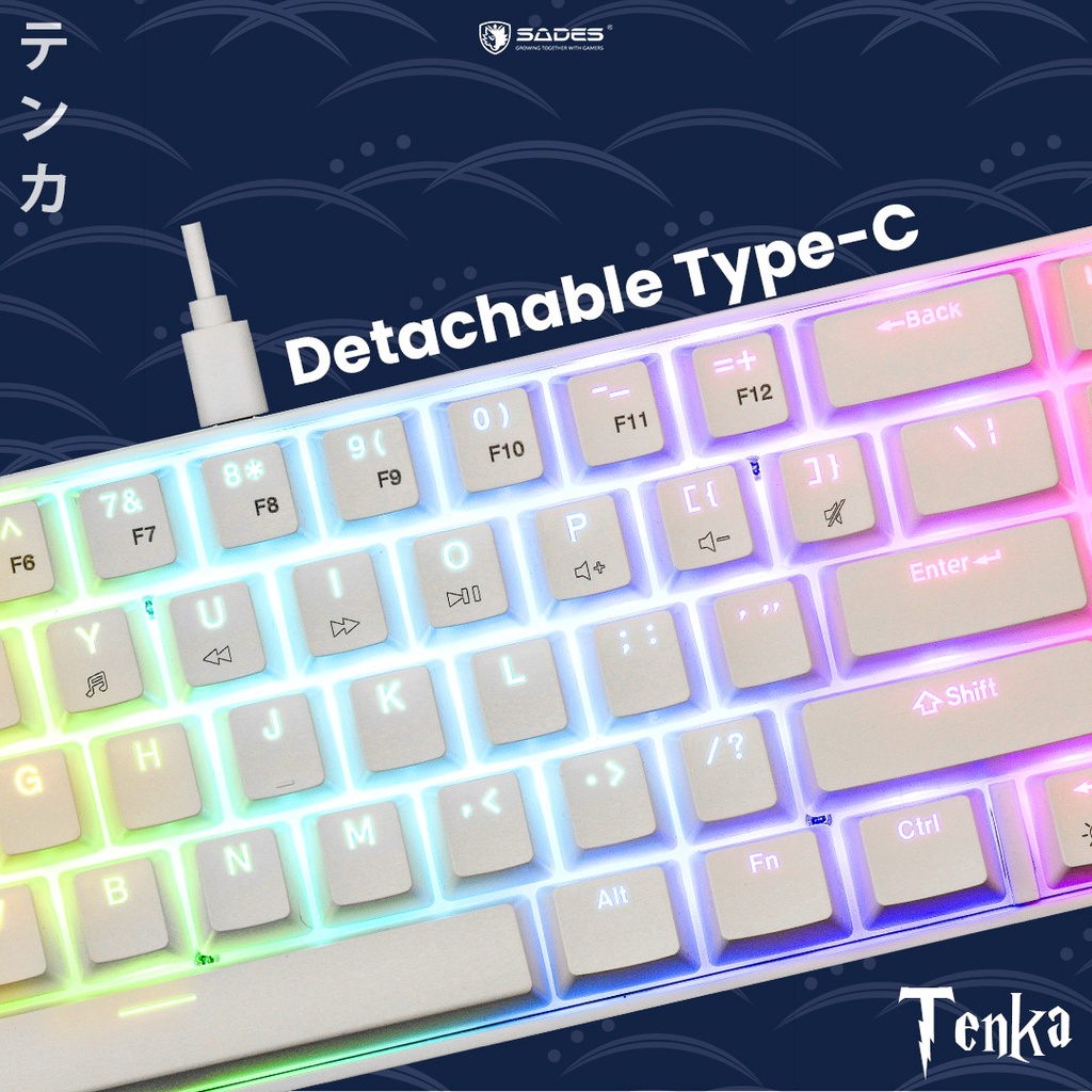 Sades Tenka Mechanical Gaming Keyboard Hot Swappable