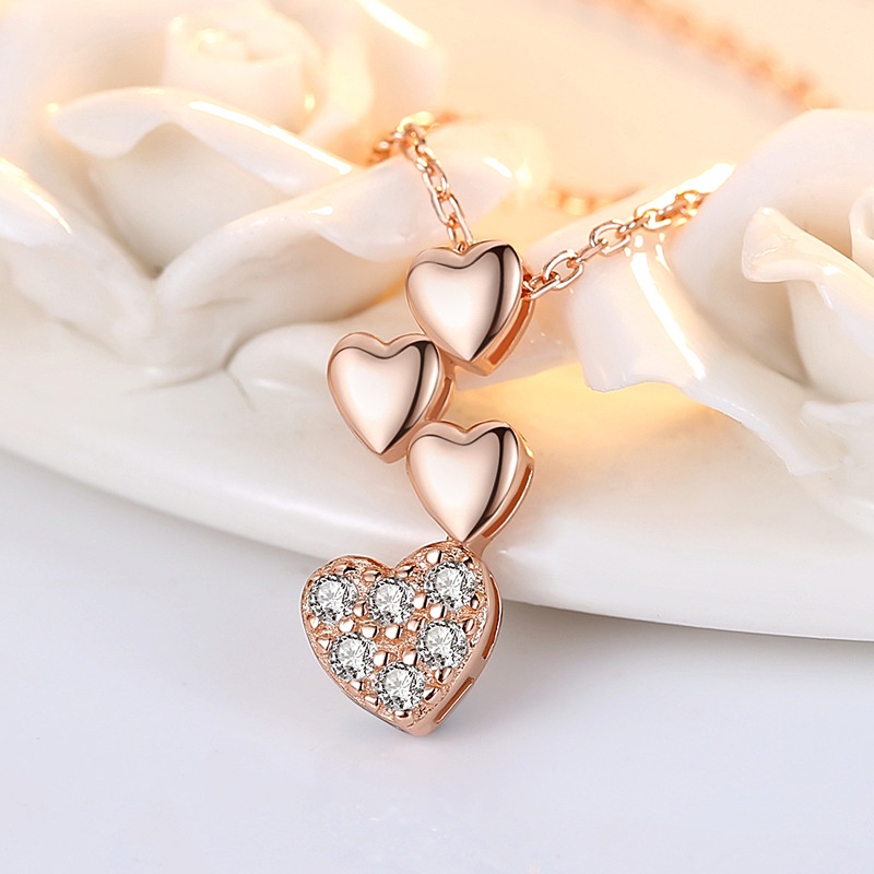 Heart to heart-Kalung perak asli Murni dan manis necklace Pure and sweet  s925 Original Arctic Deer