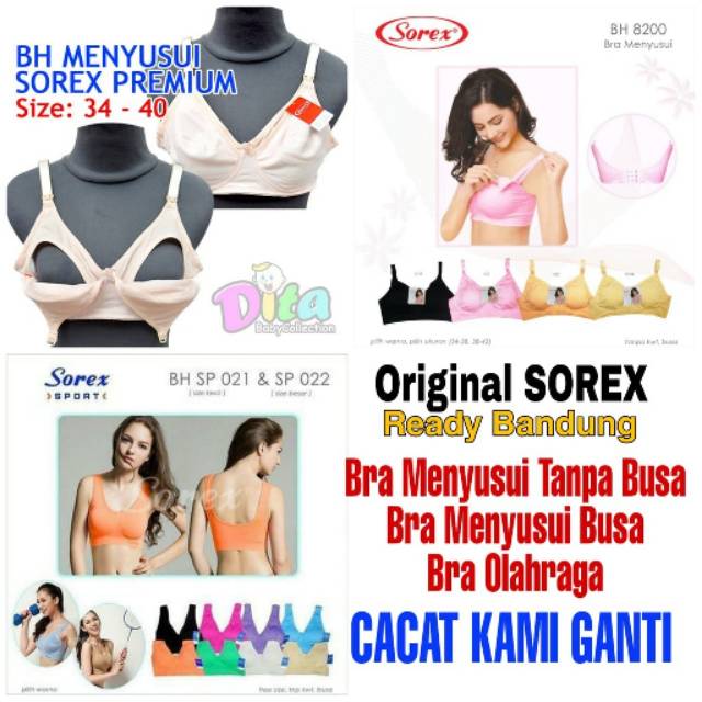 Bra Ibu Menyusui | Bra Menyusui Sorex | Bra Sport Sorex | Bra Olahraga dan Menyusui Merk SOREX