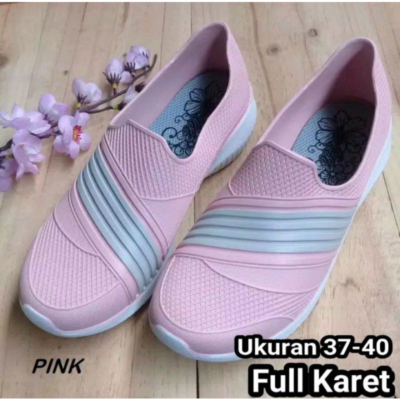 SEPATU WANITA ATT SWL 480 - sepatu slip on karet wanita