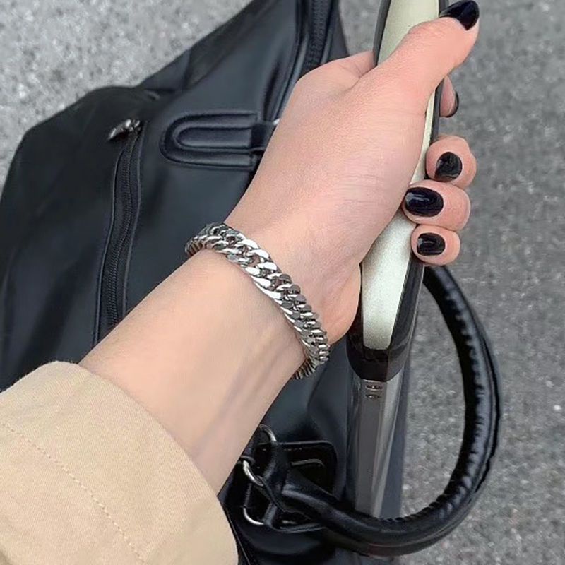 GELANG RANTAI TITANIUM PRIA WANITA STAINLEES STEEL PRIA WANITA ANTI KARAT DAN TIDAK LUNTUR