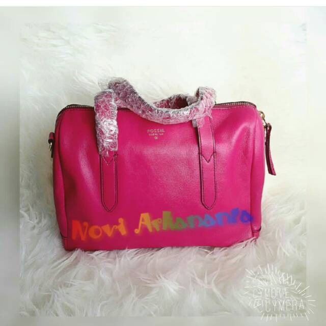 Fossil Sidney Satchel Fuschia