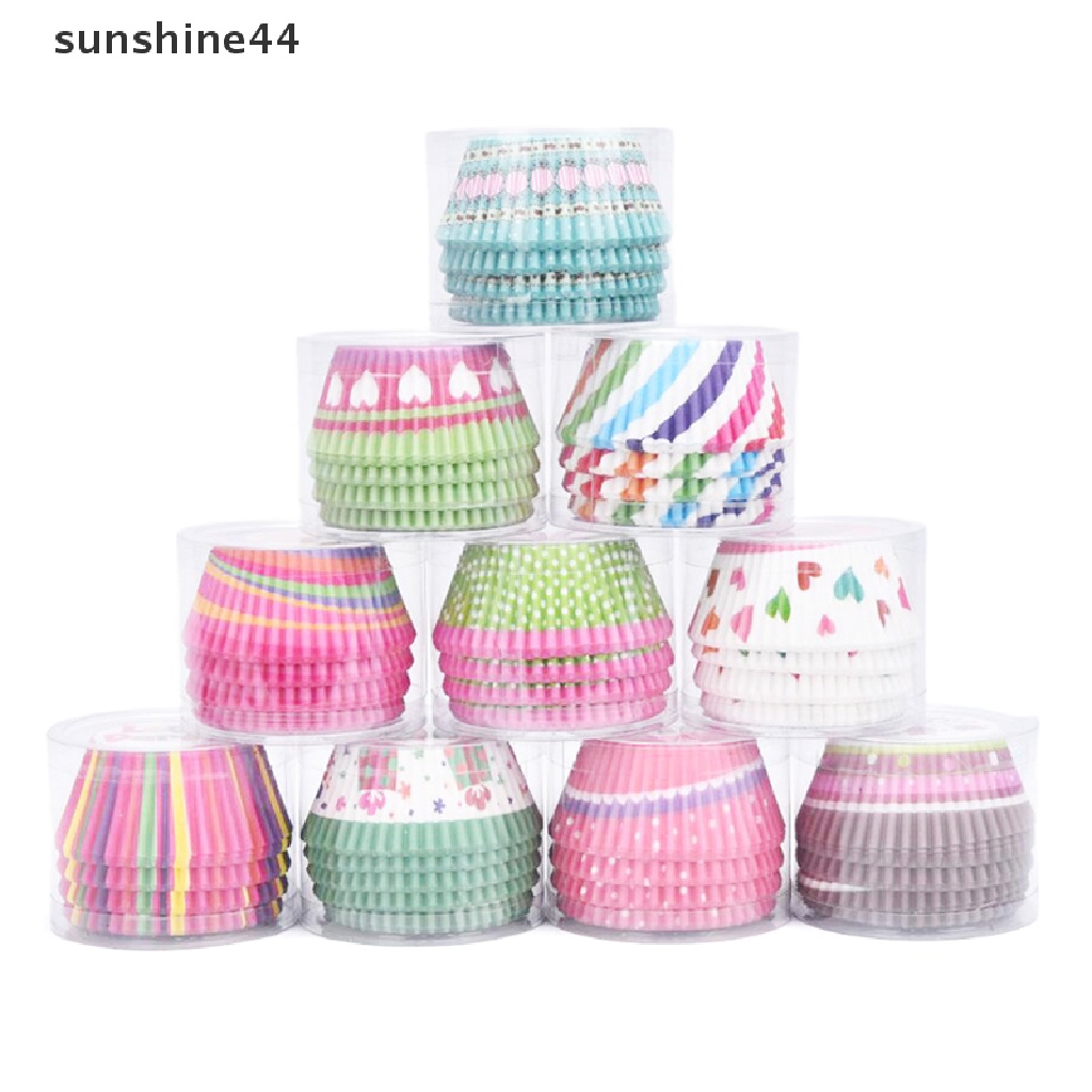 Sunshine 100pcs Kertas Pembungkus Cupcake / Muffin DIY