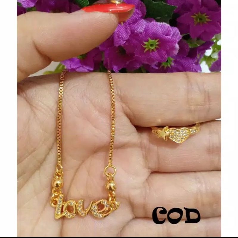 Kalung love free cincin anak2 gold