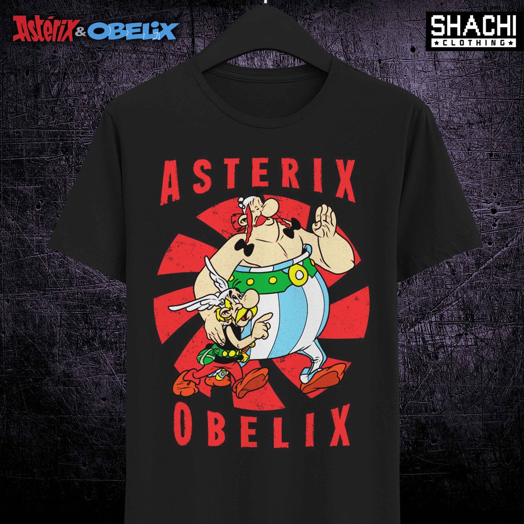 T Shirt Kaos Komik Jadul ASTERIX & OBELIX 03 - Premium Black NSA