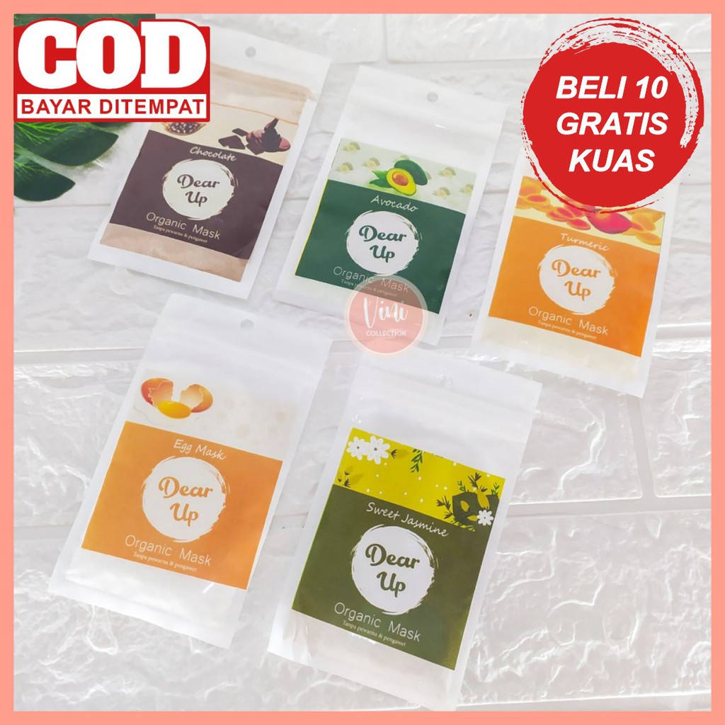 MASKER ORGANIK MASKER WAJAH MURAH BPOM DEAR UP