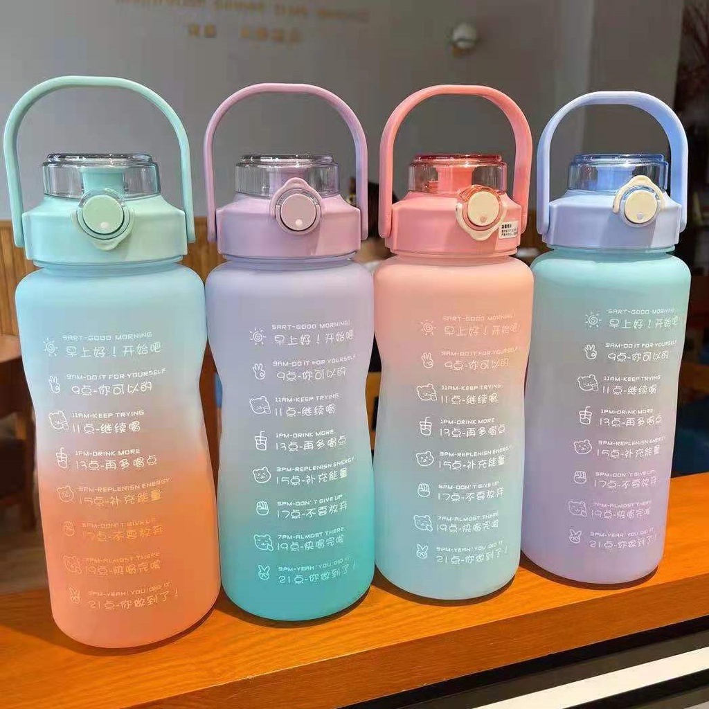 {Lav - Bo942} Botol Minum 1500 ML & 2000 ML / Botol Minum 1,5L & 2L + Stiker & Tali / Botol Minum Stiker Lucu & Unik-5