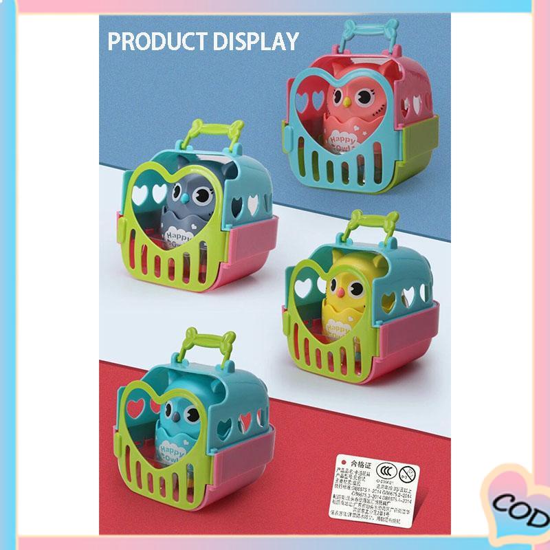 COD❤️ Tekan Sliding Owl Toy Baby car toys Little Bird Road toys / Baby Happy Owl toys / Ghost toys-A.one