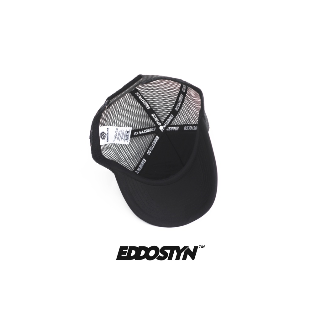 Eddostyn Topi Trucker Jaring Original Distro Pria Dewasa Mountai Coklat Putih