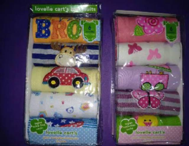 5 pcs jumper lovely cart's/ jumper bayi / kodok carter/ jumpsuit bayi