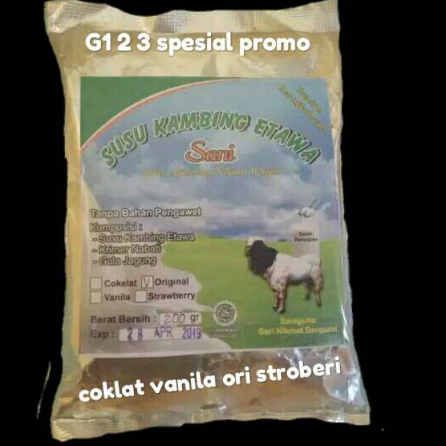 Sale Susu kambing G 1 2 3 spesial susu promo susu etawa usaha mandiri susu kambing etawaku G123