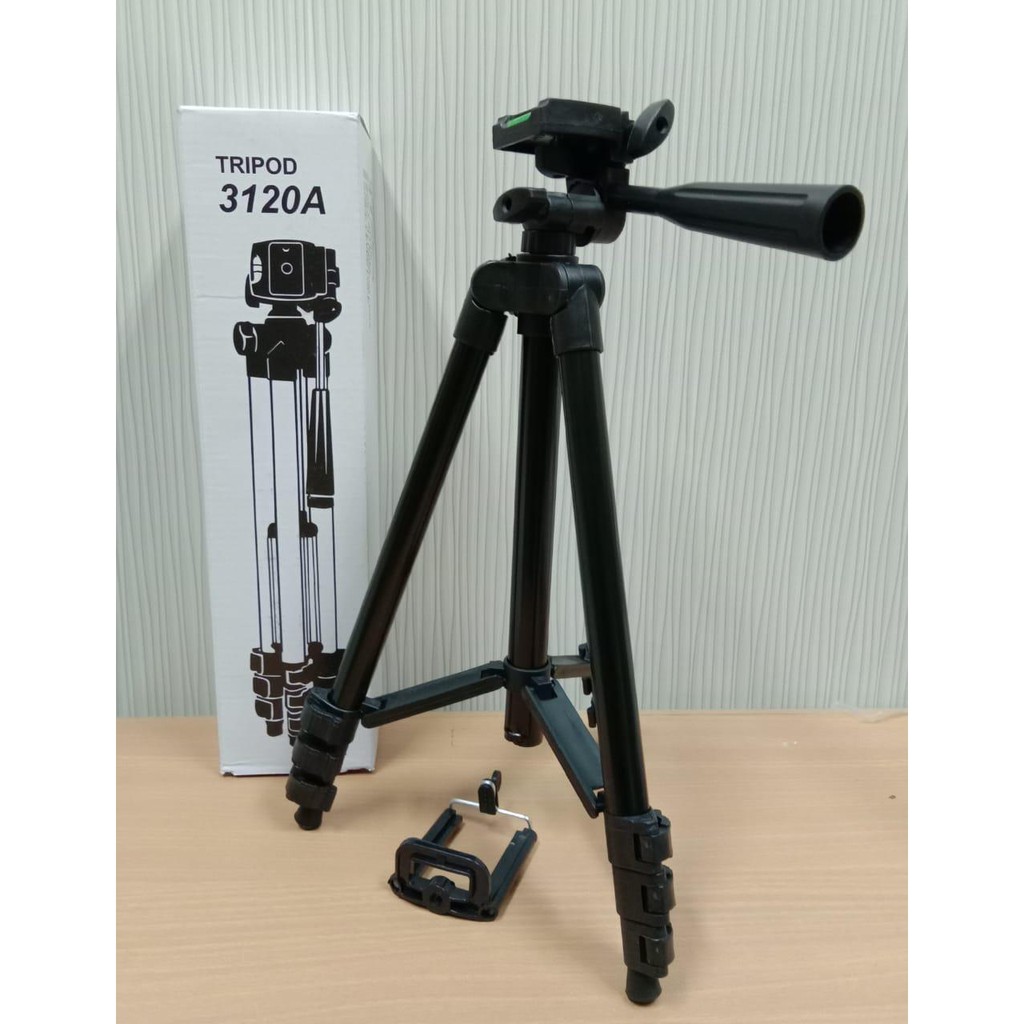 TRIPOD 3120 BLACK SERIES Tripod Weifeng 1M + Holder U for DSLR Kamera Handphone Alumunium 100cm panjang lipat traveling