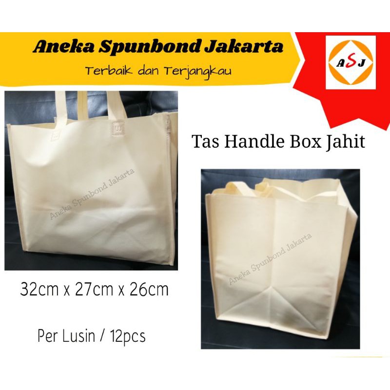 Tas Spunbond Box/Tas Kotak Nasi/Tas Kue 32x27x26/Goodiebag handle box