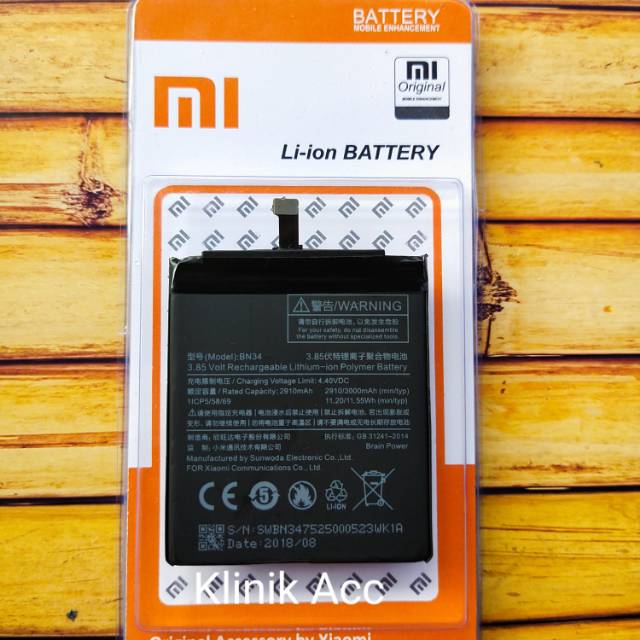 BATRE BATERRY BATREI BATRE / XIAOMI BN 34 / XIAOMI REDMI 5A / BATETTY BATRE BATREI BATERRY