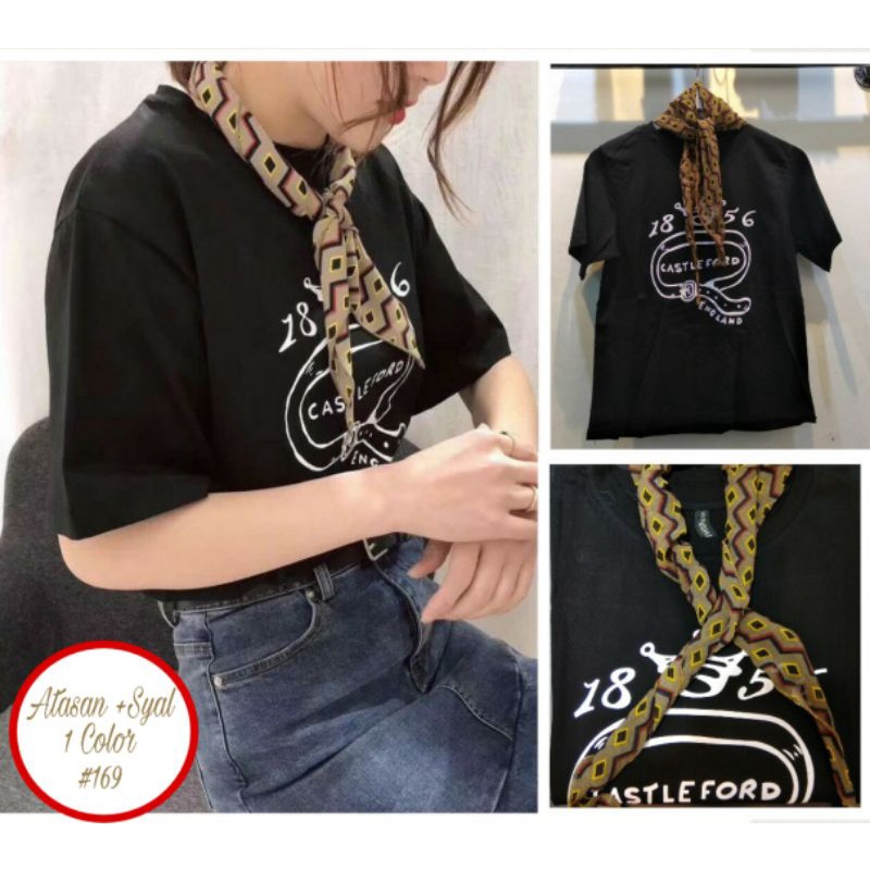 E223 - Atasan wanita + syal import berkualitas